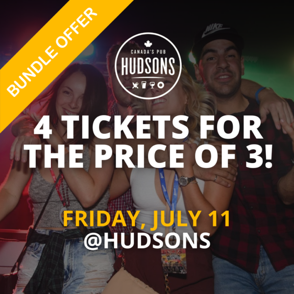 BUNDLE DEAL: 4 Tickets for the Price of 3 (July 11)